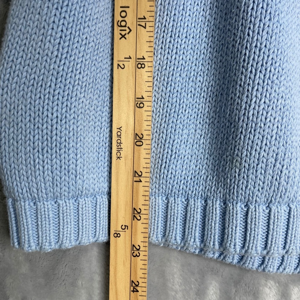 Sisley Relaxed‎ Elegance Sweater Womens S Baby Blue Short Sleeve Knit Cotton - Picture 8 of 9